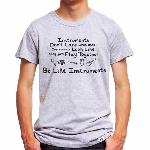 Gray Kids Music Instrument T-Shirt